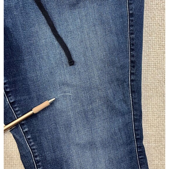 Torrid Pull On Jeans Women's Size 3X 3T Straight Blue Elastic Waist Drawstring - Picture 10 of 11